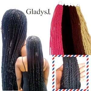 12" Protective Pre Looped Twist Crochet Braid 6 Pack